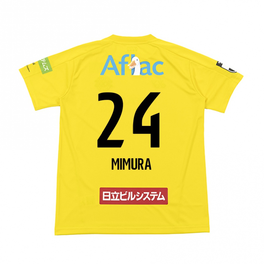 Kids Football Kaname Mimura #24 Yellow Black Home Jersey 2024/25 T-Shirt Australia