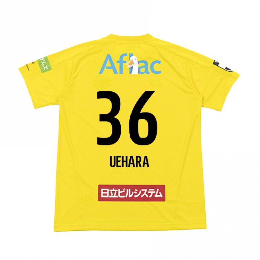 Kids Football Reo Uehara #36 Yellow Black Home Jersey 2024/25 T-Shirt Australia