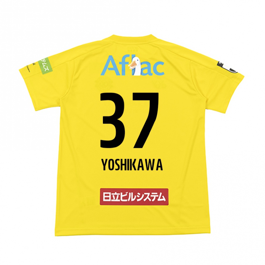 Kids Football Haruto Yoshikawa #37 Yellow Black Home Jersey 2024/25 T-Shirt Australia