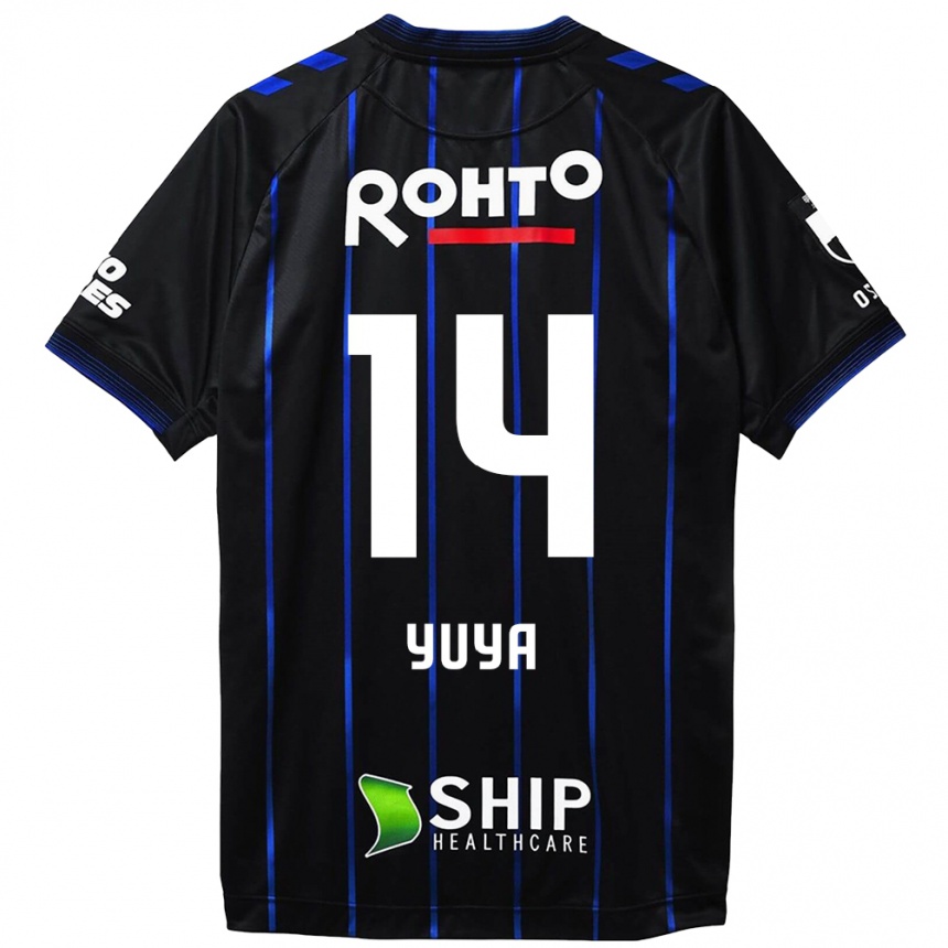 Kids Football Yuya Fukuda #14 Black Blue Home Jersey 2024/25 T-Shirt Australia