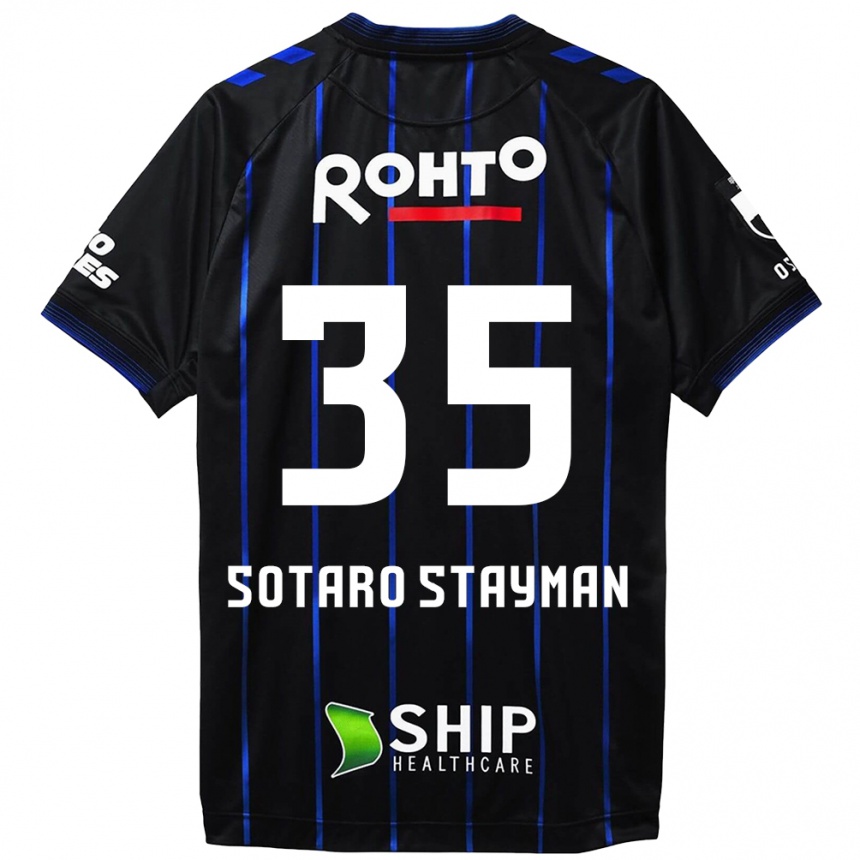 Kids Football Joshua Sotaro Stayman #35 Black Blue Home Jersey 2024/25 T-Shirt Australia