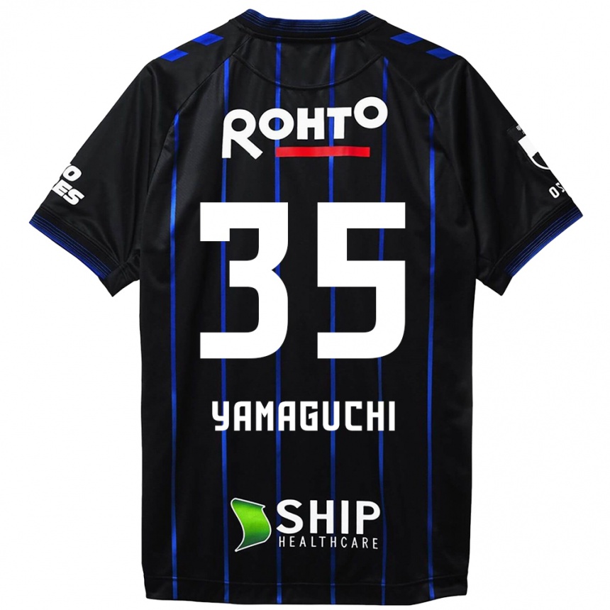 Kids Football Haruta Yamaguchi #35 Black Blue Home Jersey 2024/25 T-Shirt Australia