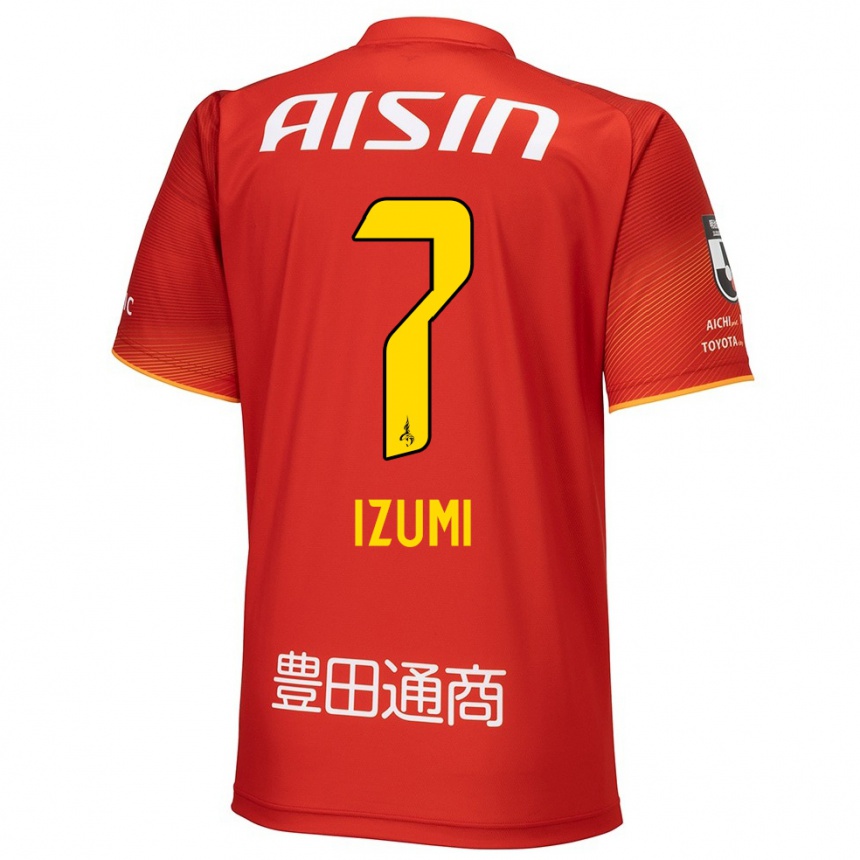 Kids Football Ryuji Izumi #7 Red White Yellow Home Jersey 2024/25 T-Shirt Australia