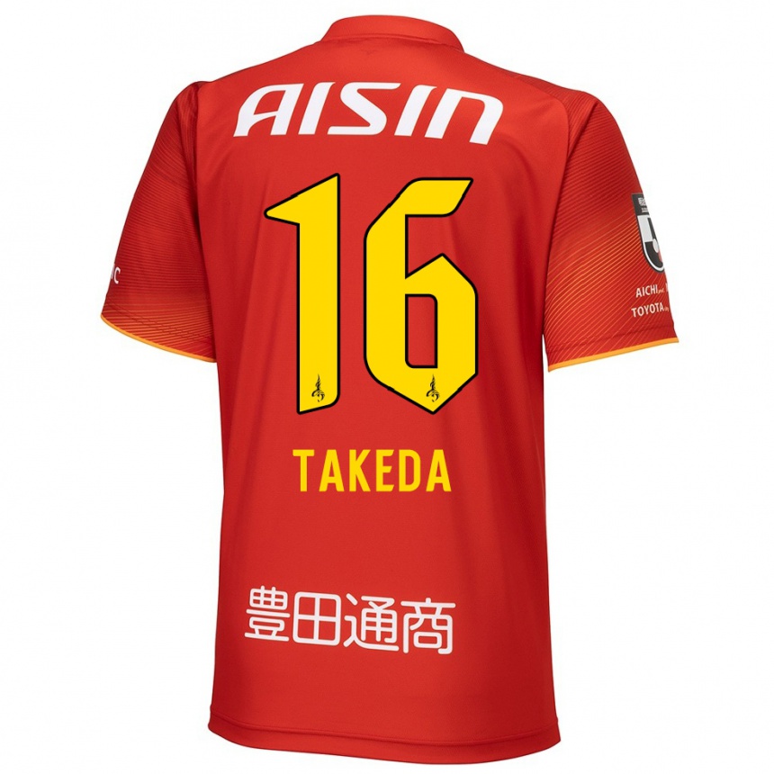 Kids Football Yohei Takeda #16 Red White Yellow Home Jersey 2024/25 T-Shirt Australia