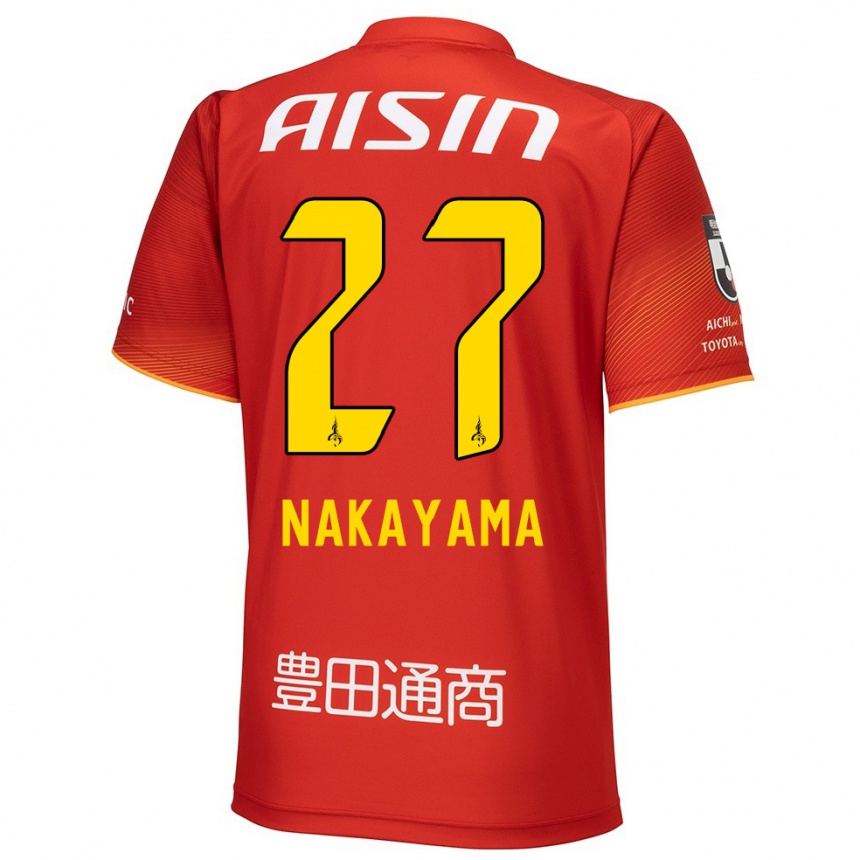 Kids Football Katsuhiro Nakayama #27 Red White Yellow Home Jersey 2024/25 T-Shirt Australia