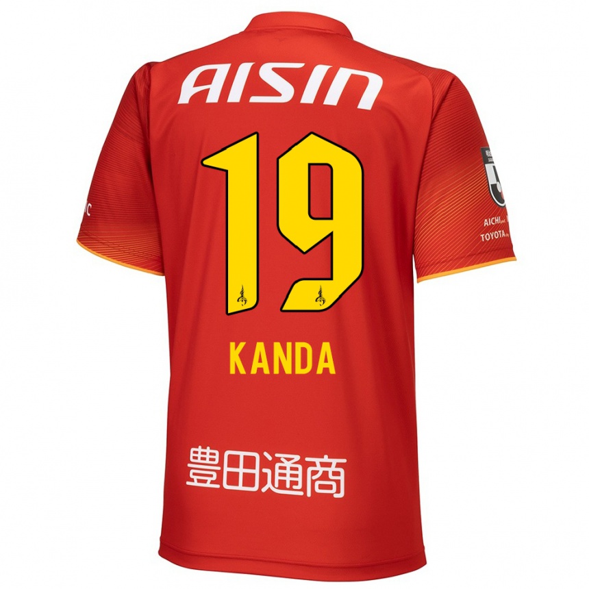 Kids Football Ryu Kanda #19 Red White Yellow Home Jersey 2024/25 T-Shirt Australia