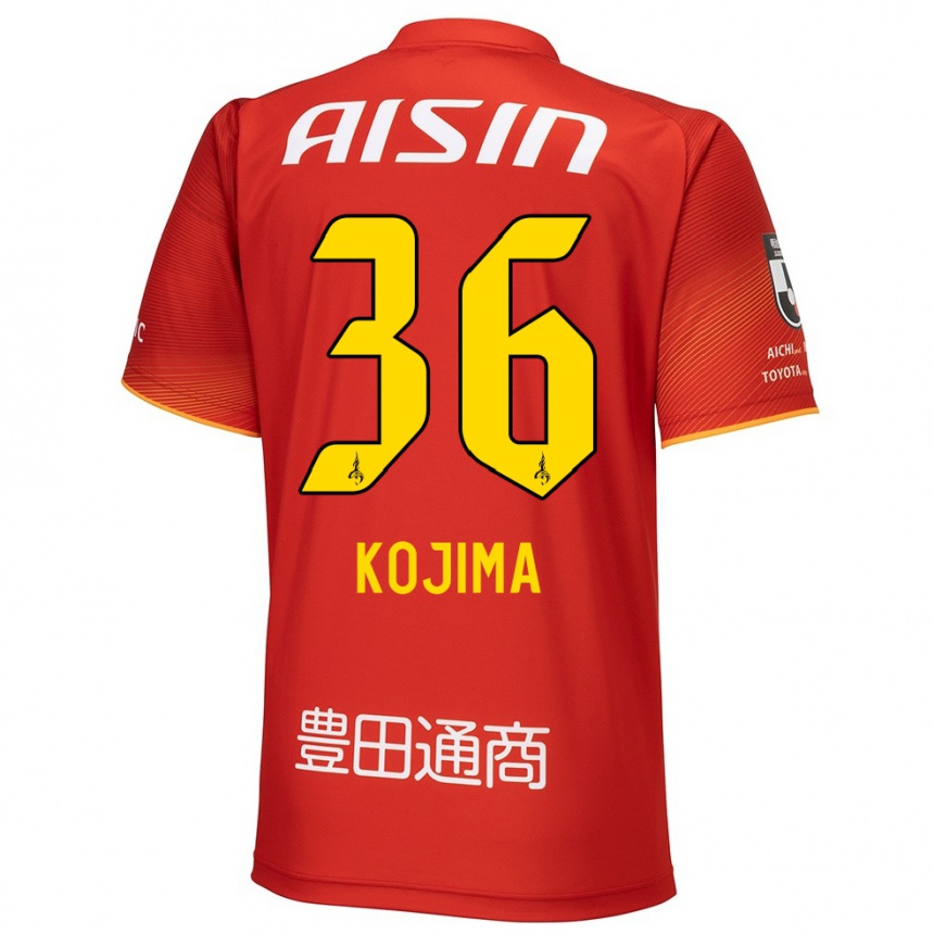 Kids Football Aoto Kojima #36 Red White Yellow Home Jersey 2024/25 T-Shirt Australia