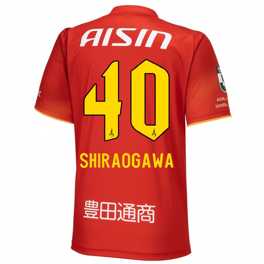 Kids Football Rekuto Shiraogawa #40 Red White Yellow Home Jersey 2024/25 T-Shirt Australia