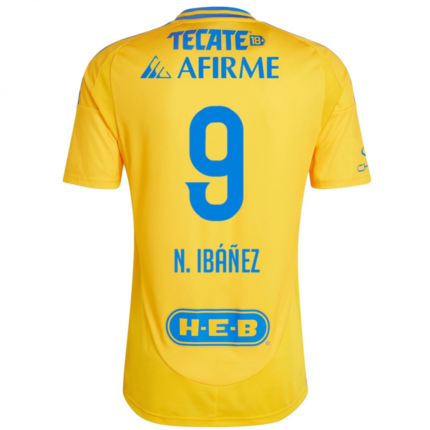 Kids Football Nicolás Ibáñez #9 Gold Yellow Home Jersey 2024/25 T-Shirt Australia