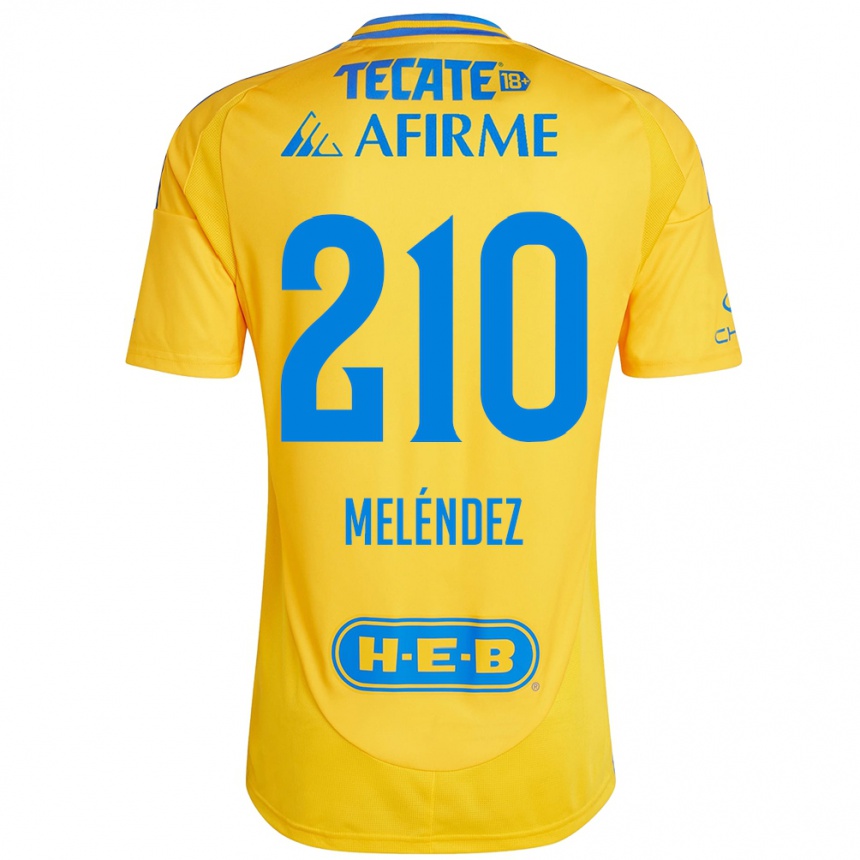 Kids Football Marcelo Meléndez #210 Gold Yellow Home Jersey 2024/25 T-Shirt Australia