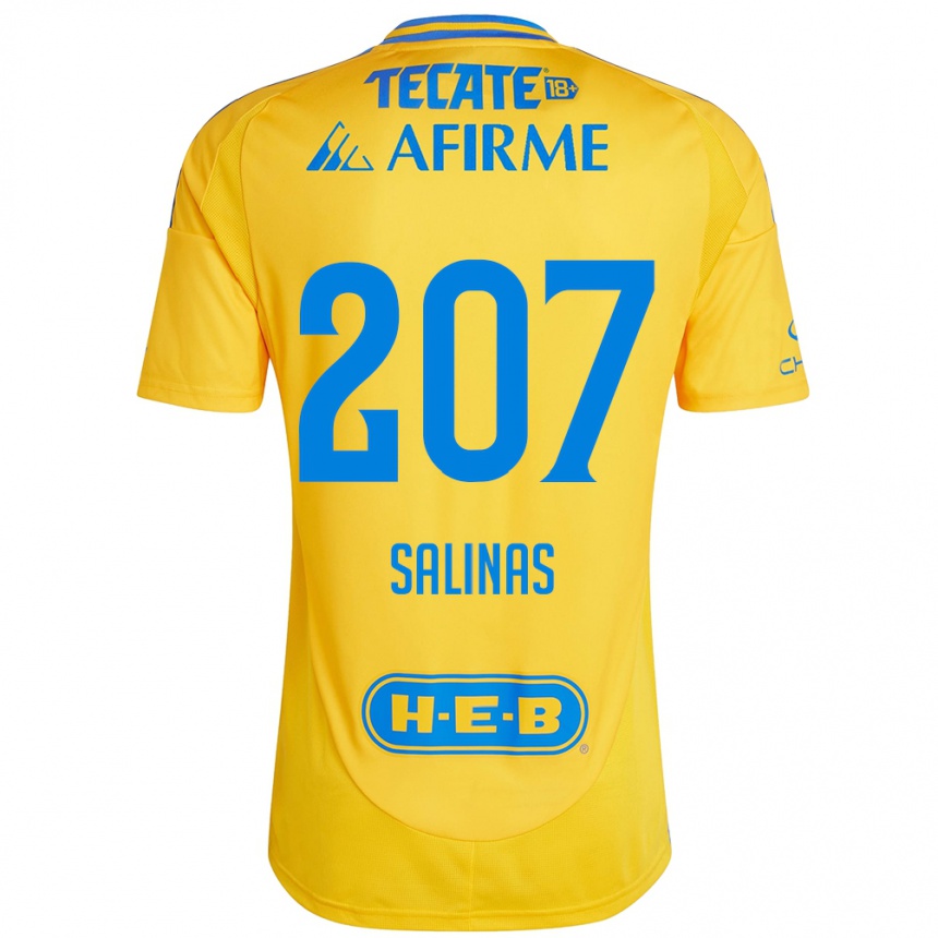 Kids Football Marcelo Salinas #207 Gold Yellow Home Jersey 2024/25 T-Shirt Australia