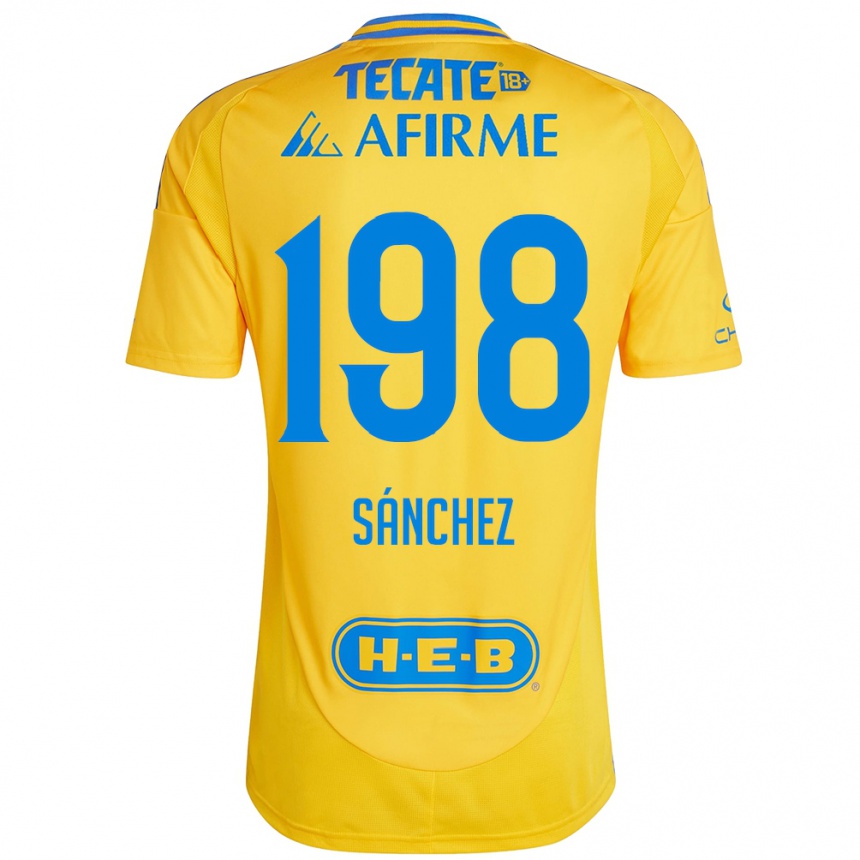 Kids Football Diego Sánchez #198 Gold Yellow Home Jersey 2024/25 T-Shirt Australia