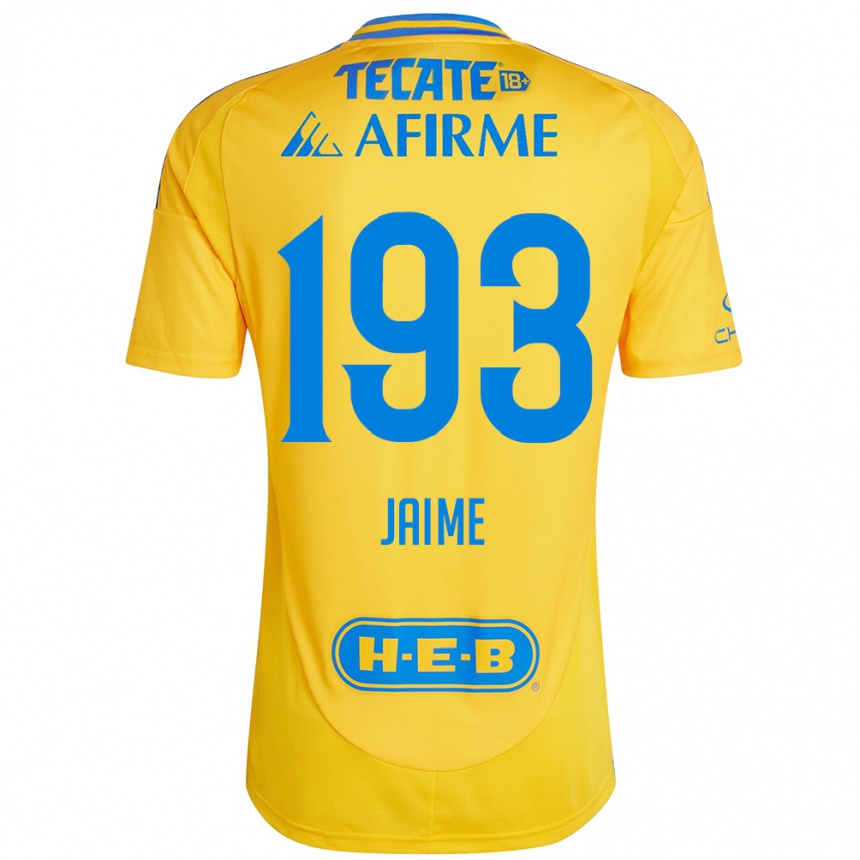 Kids Football Kenneth Jaime #193 Gold Yellow Home Jersey 2024/25 T-Shirt Australia