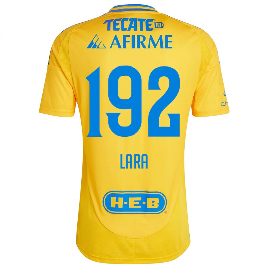 Kids Football Miguel Lara #192 Gold Yellow Home Jersey 2024/25 T-Shirt Australia