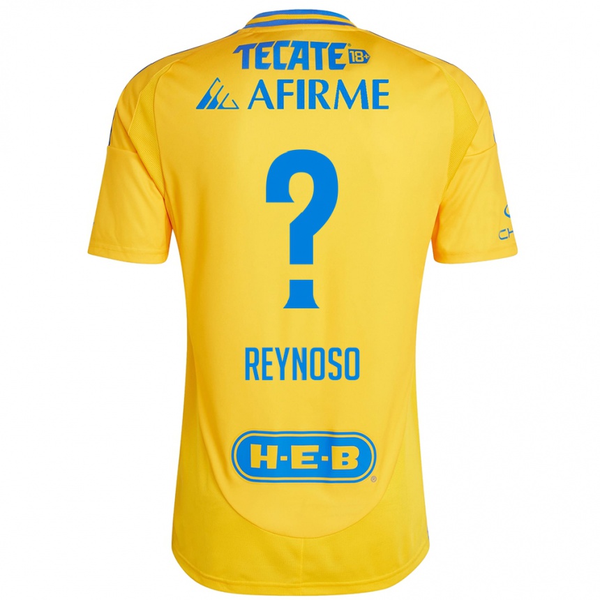 Kids Football Omar Reynoso #0 Gold Yellow Home Jersey 2024/25 T-Shirt Australia