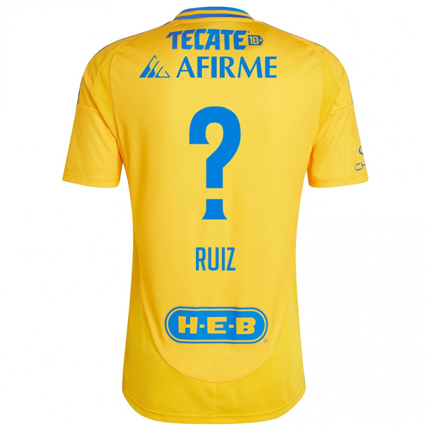 Kids Football Luis Ruiz #0 Gold Yellow Home Jersey 2024/25 T-Shirt Australia