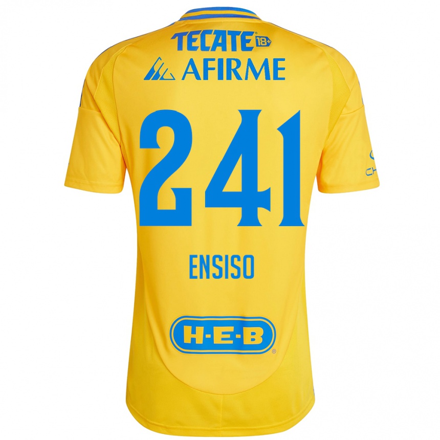 Kids Football Eduardo Ensiso #241 Gold Yellow Home Jersey 2024/25 T-Shirt Australia