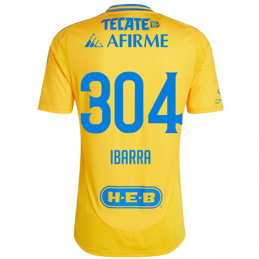 Kids Football Luis Ibarra #304 Gold Yellow Home Jersey 2024/25 T-Shirt Australia