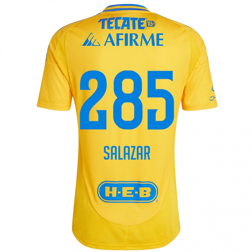 Kids Football Bryan Salazar #285 Gold Yellow Home Jersey 2024/25 T-Shirt Australia