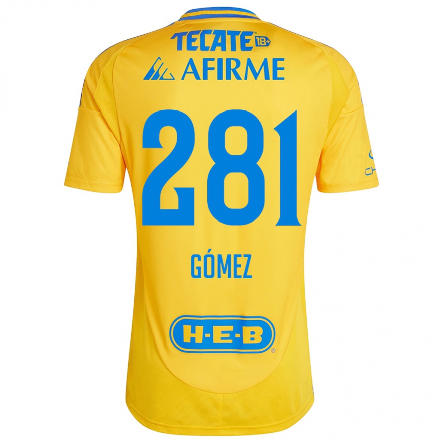 Kids Football Luis Gómez #281 Gold Yellow Home Jersey 2024/25 T-Shirt Australia