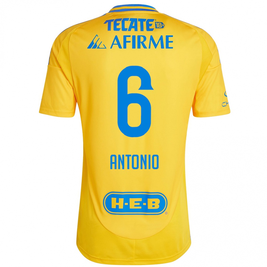 Kids Football Nancy Antonio #6 Gold Yellow Home Jersey 2024/25 T-Shirt Australia