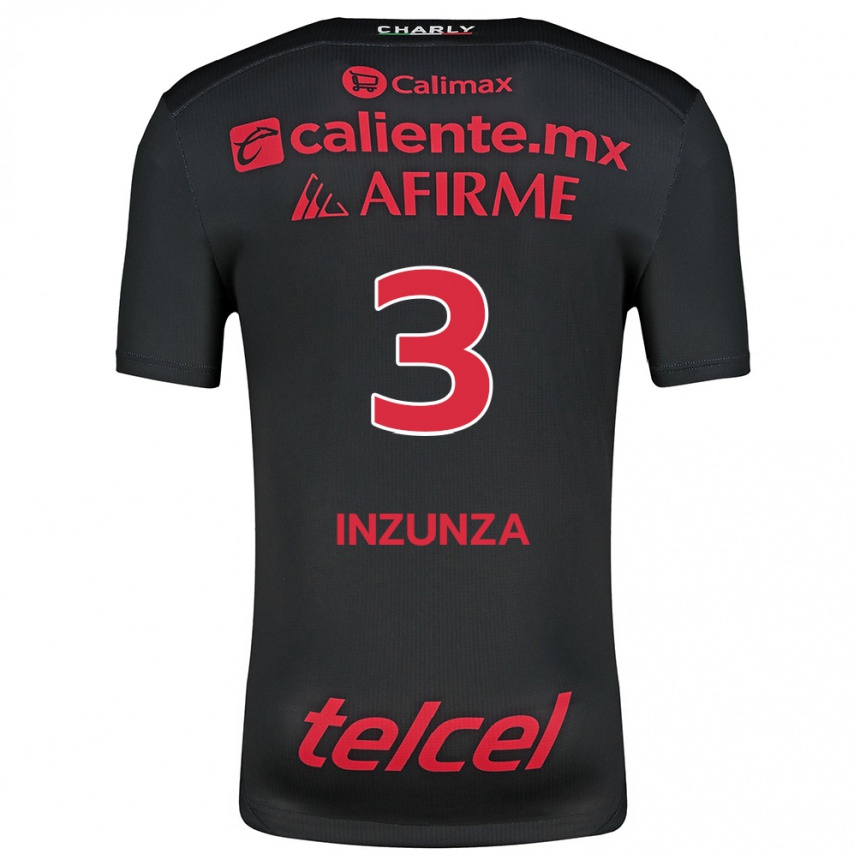 Kids Football Rafael Fernández #3 Black Red Home Jersey 2024/25 T-Shirt Australia