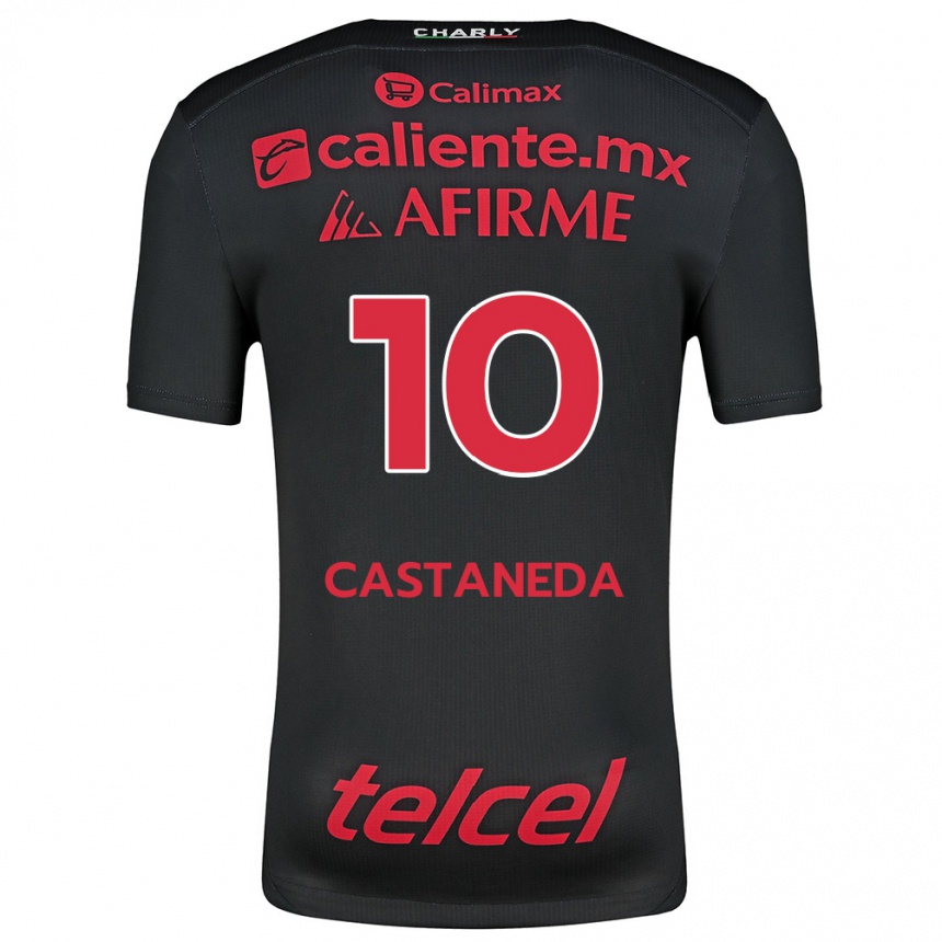 Kids Football Kevin Castañeda #10 Black Red Home Jersey 2024/25 T-Shirt Australia