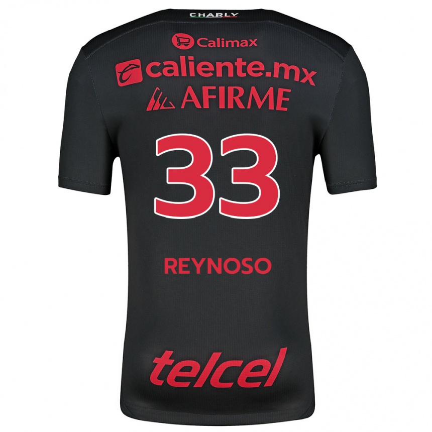 Kids Football Emanuel Reynoso #33 Black Red Home Jersey 2024/25 T-Shirt Australia