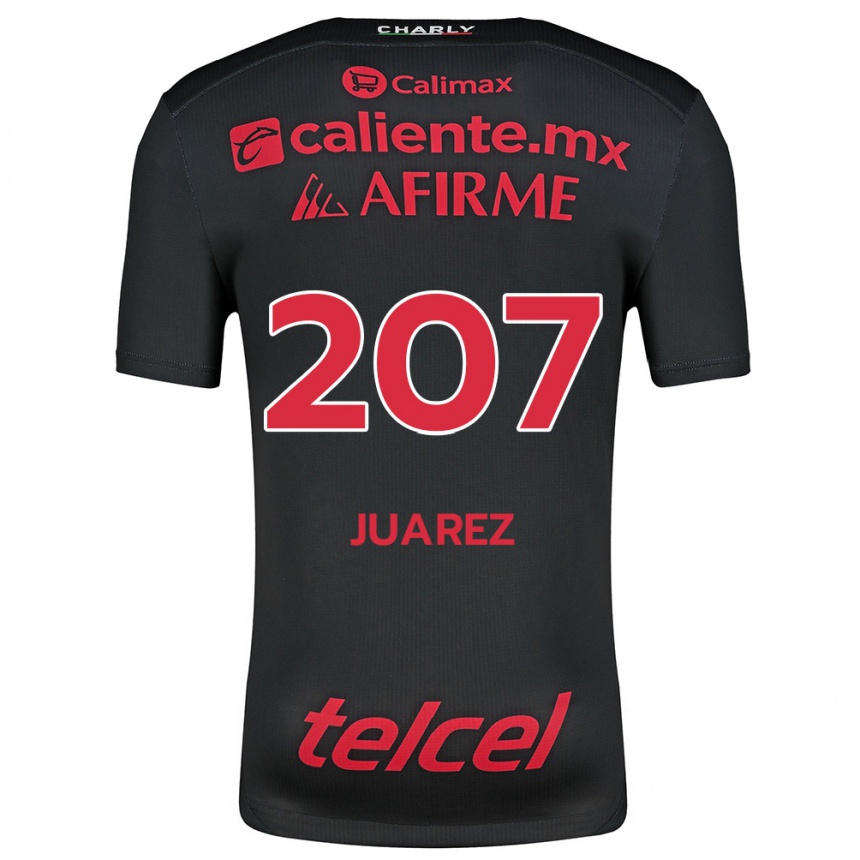 Kids Football José Juárez #207 Black Red Home Jersey 2024/25 T-Shirt Australia