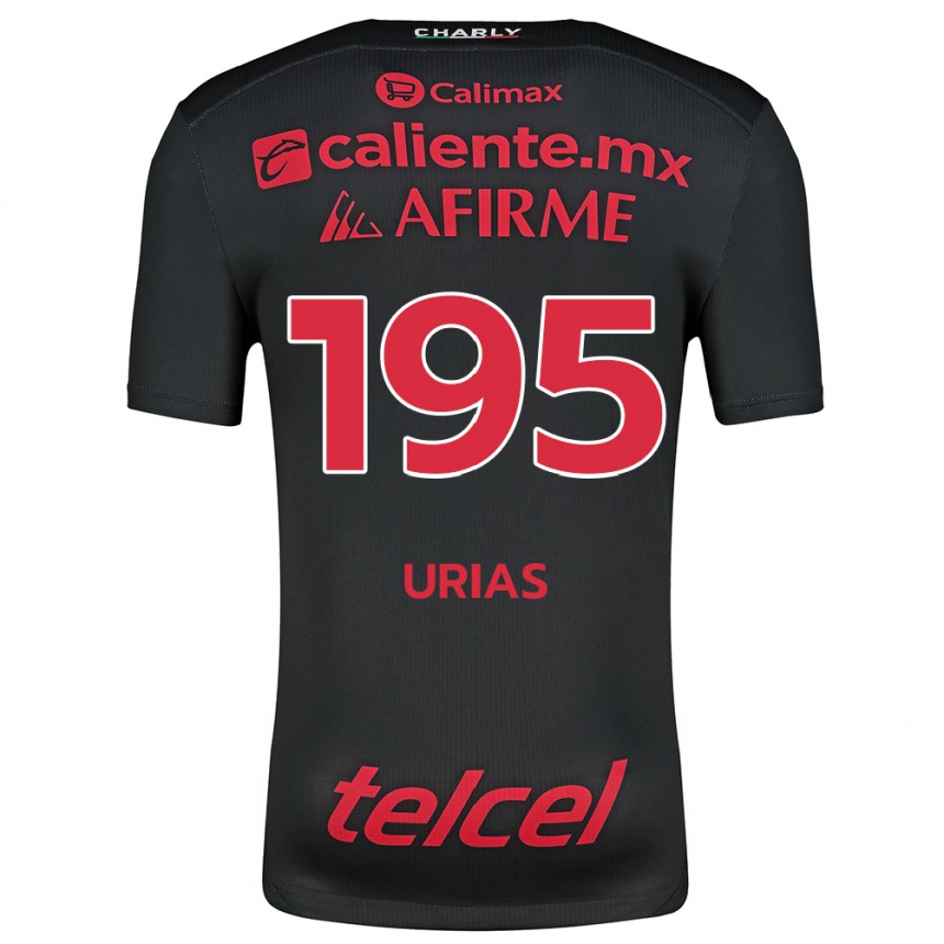 Kids Football Héctor Urías #195 Black Red Home Jersey 2024/25 T-Shirt Australia