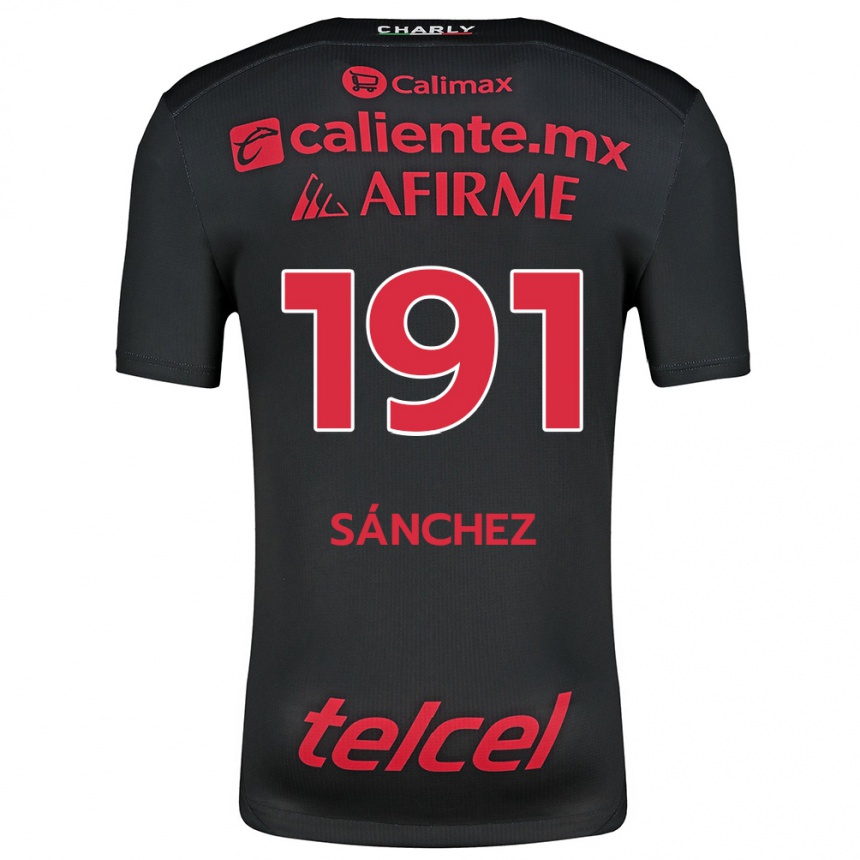 Kids Football Diego Sánchez #191 Black Red Home Jersey 2024/25 T-Shirt Australia