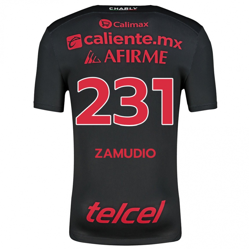 Kids Football Irwin Zamudio #231 Black Red Home Jersey 2024/25 T-Shirt Australia