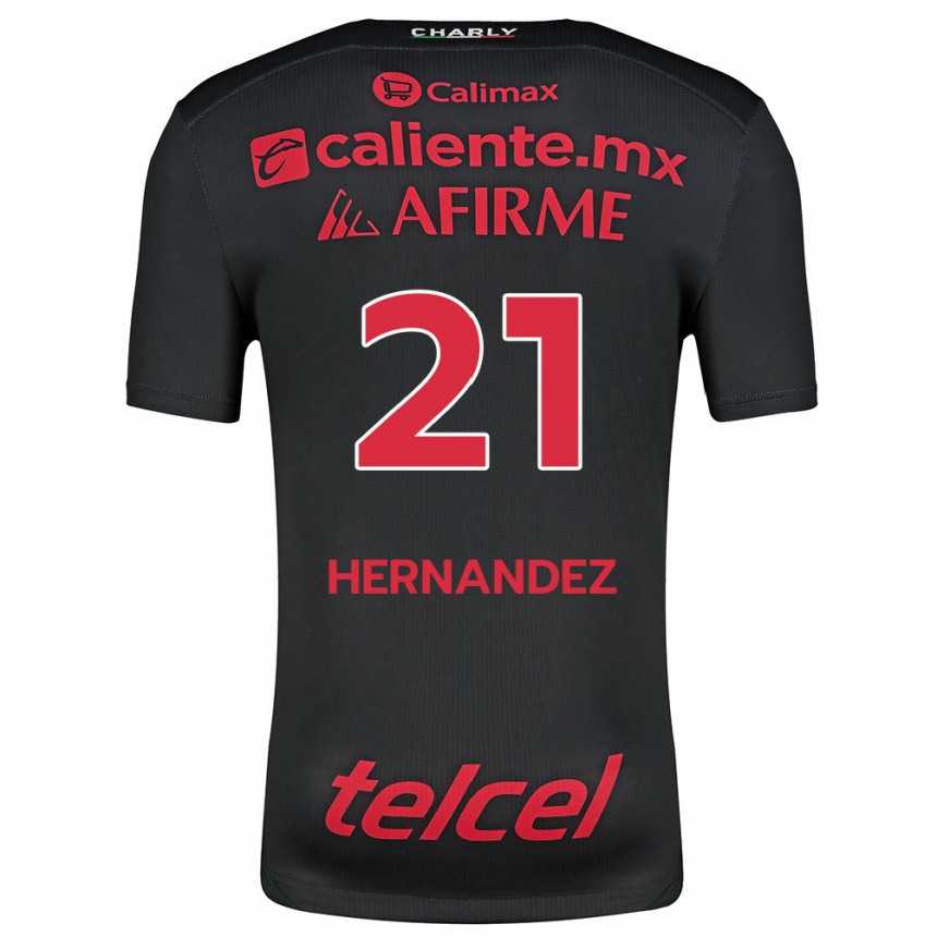 Kids Football Inglis Hernández #21 Black Red Home Jersey 2024/25 T-Shirt Australia