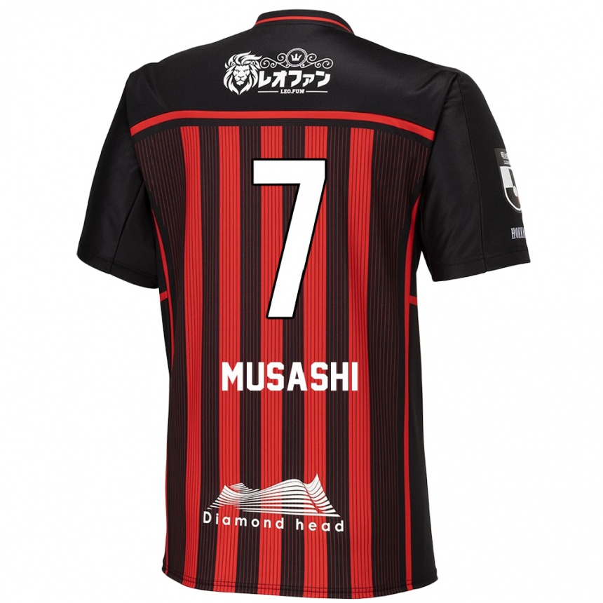 Kids Football Musashi Suzuki #7 Red Black Home Jersey 2024/25 T-Shirt Australia