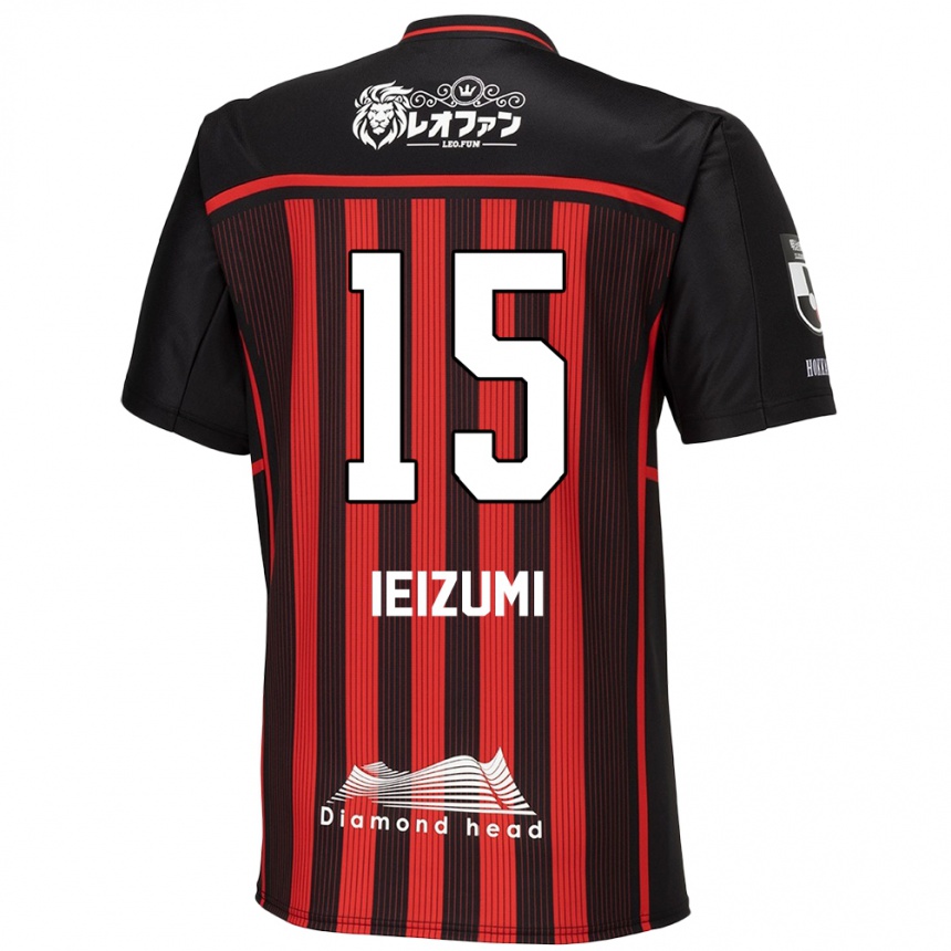 Kids Football Rei Ieizumi #15 Red Black Home Jersey 2024/25 T-Shirt Australia