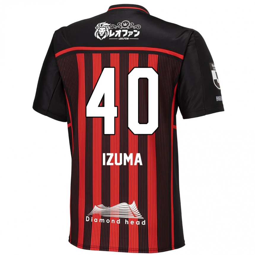 Kids Football Shido Izuma #40 Red Black Home Jersey 2024/25 T-Shirt Australia