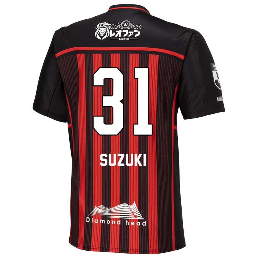 Kids Football Ryusei Suzuki #31 Red Black Home Jersey 2024/25 T-Shirt Australia