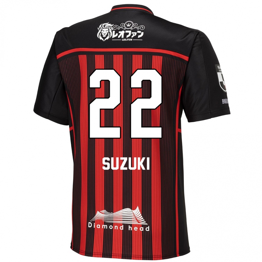 Kids Football So Suzuki #22 Red Black Home Jersey 2024/25 T-Shirt Australia