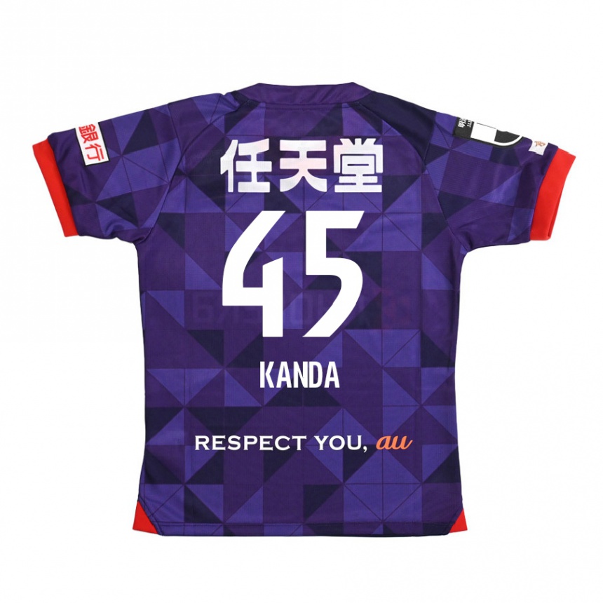 Kids Football Kotaro Kanda #45 Purple White Home Jersey 2024/25 T-Shirt Australia