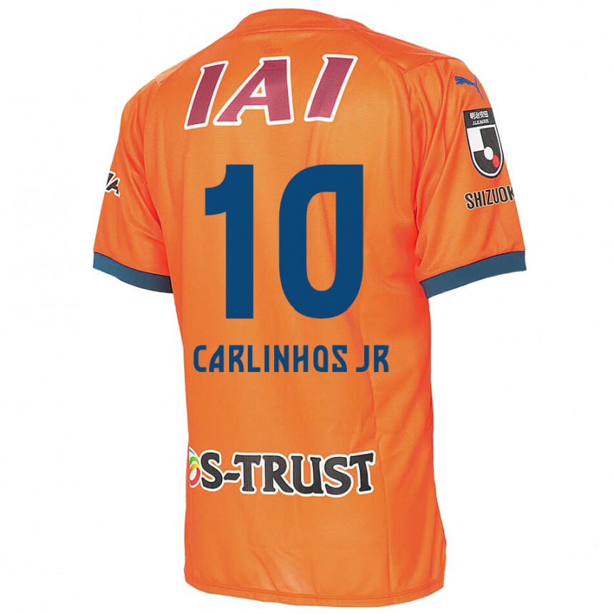 Kids Football Carlinhos Junior #10 Orange Blue Home Jersey 2024/25 T-Shirt Australia