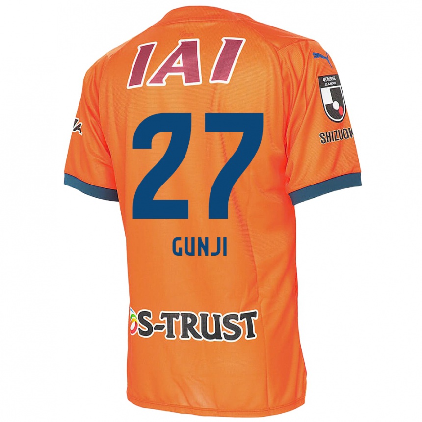 Kids Football Riku Gunji #27 Orange Blue Home Jersey 2024/25 T-Shirt Australia