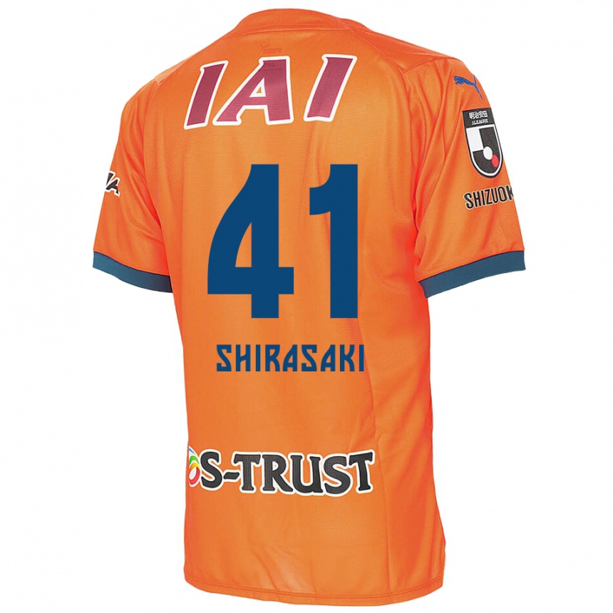 Kids Football Ryohei Shirasaki #41 Orange Blue Home Jersey 2024/25 T-Shirt Australia