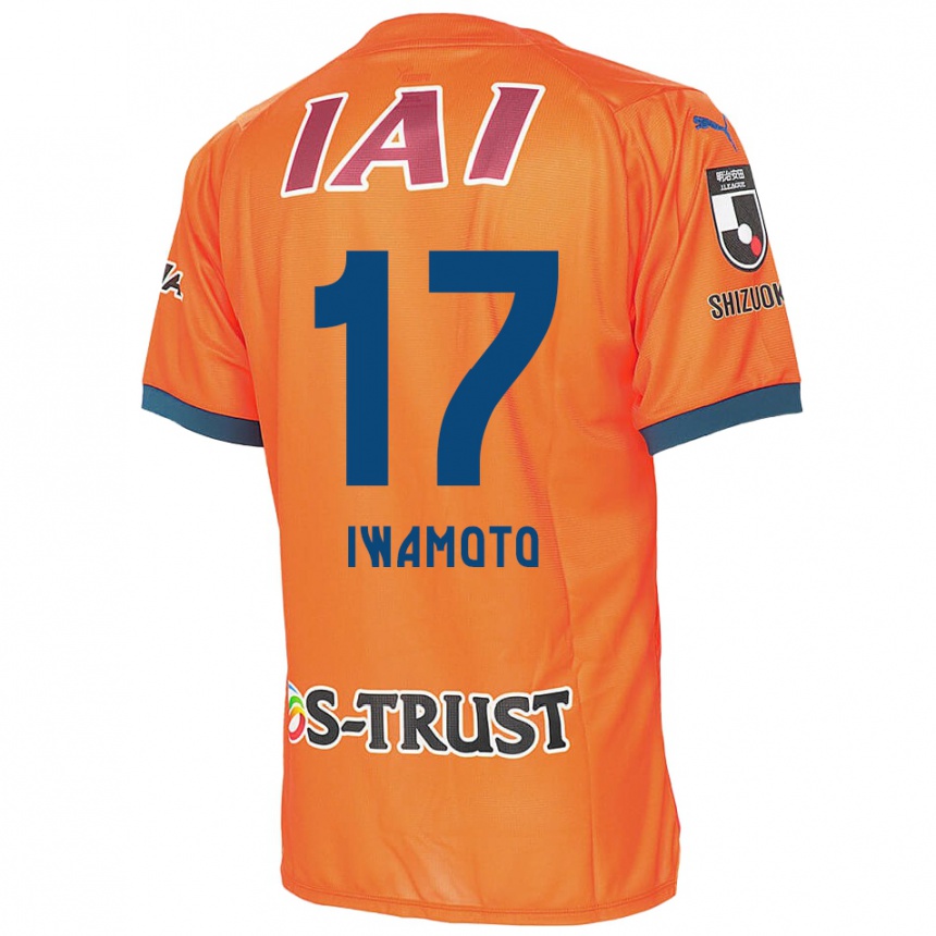 Kids Football Shogo Iwamoto #17 Orange Blue Home Jersey 2024/25 T-Shirt Australia