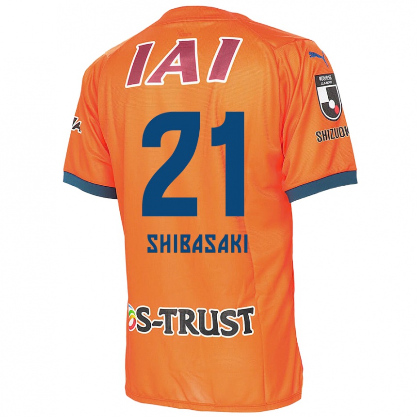 Kids Football Kaito Shibasaki #21 Orange Blue Home Jersey 2024/25 T-Shirt Australia