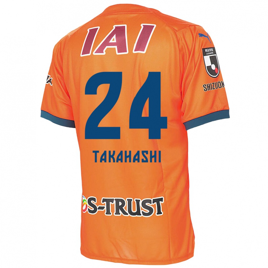 Kids Football Yuzuki Takahashi #24 Orange Blue Home Jersey 2024/25 T-Shirt Australia