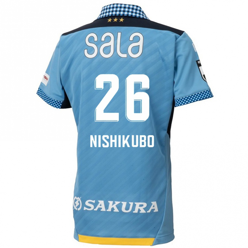 Kids Football Shunsuke Nishikubo #26 Blue Black Home Jersey 2024/25 T-Shirt Australia