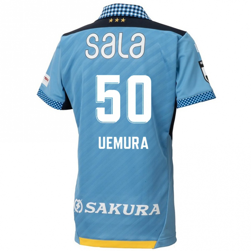 Kids Football Hiroto Uemura #50 Blue Black Home Jersey 2024/25 T-Shirt Australia