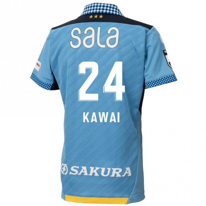 Kids Football Yuki Kawai #24 Blue Black Home Jersey 2024/25 T-Shirt Australia