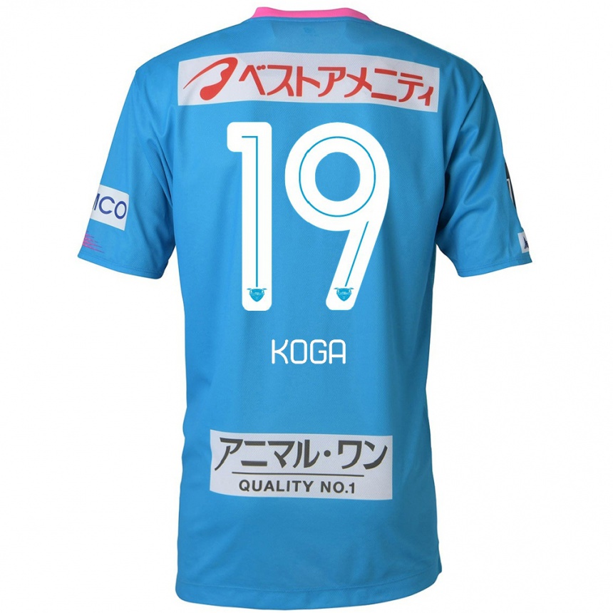 Kids Football Ryoma Koga #19 Blue Pink Home Jersey 2024/25 T-Shirt Australia