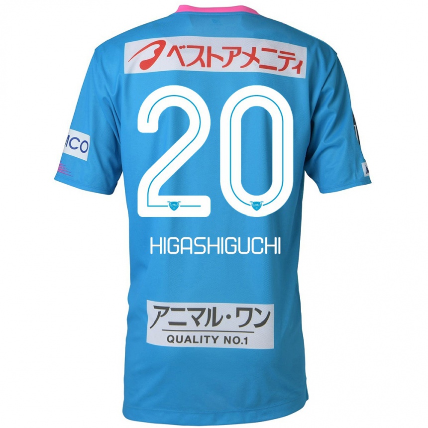 Kids Football Aitaro Higashiguchi #20 Blue Pink Home Jersey 2024/25 T-Shirt Australia